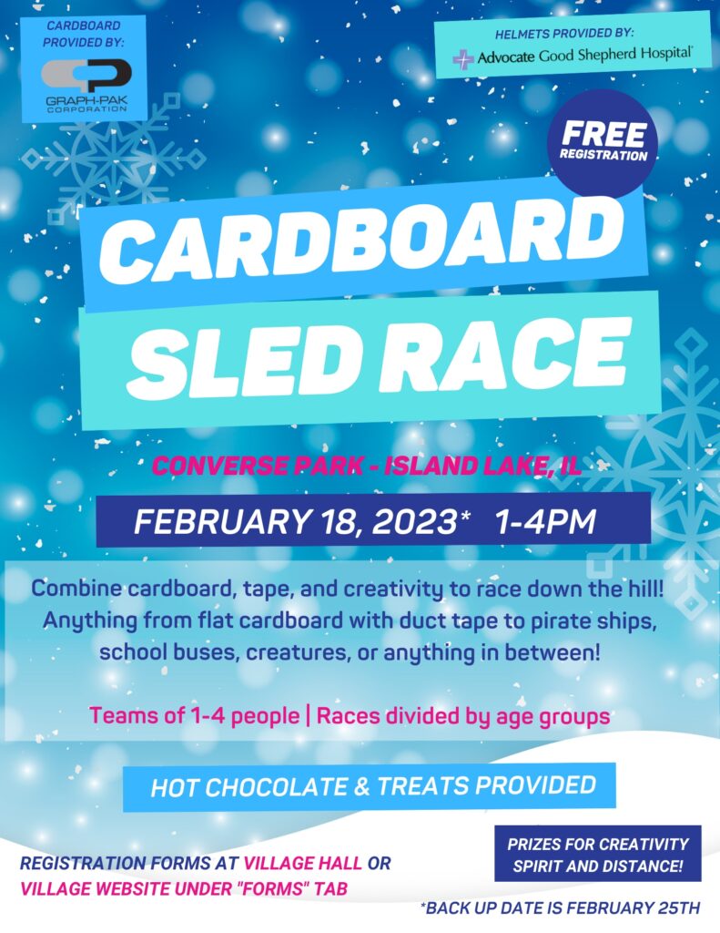 Cardboard Sled Race Flyer 2023