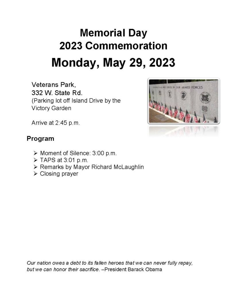Memorial Day 2023 Commemoration