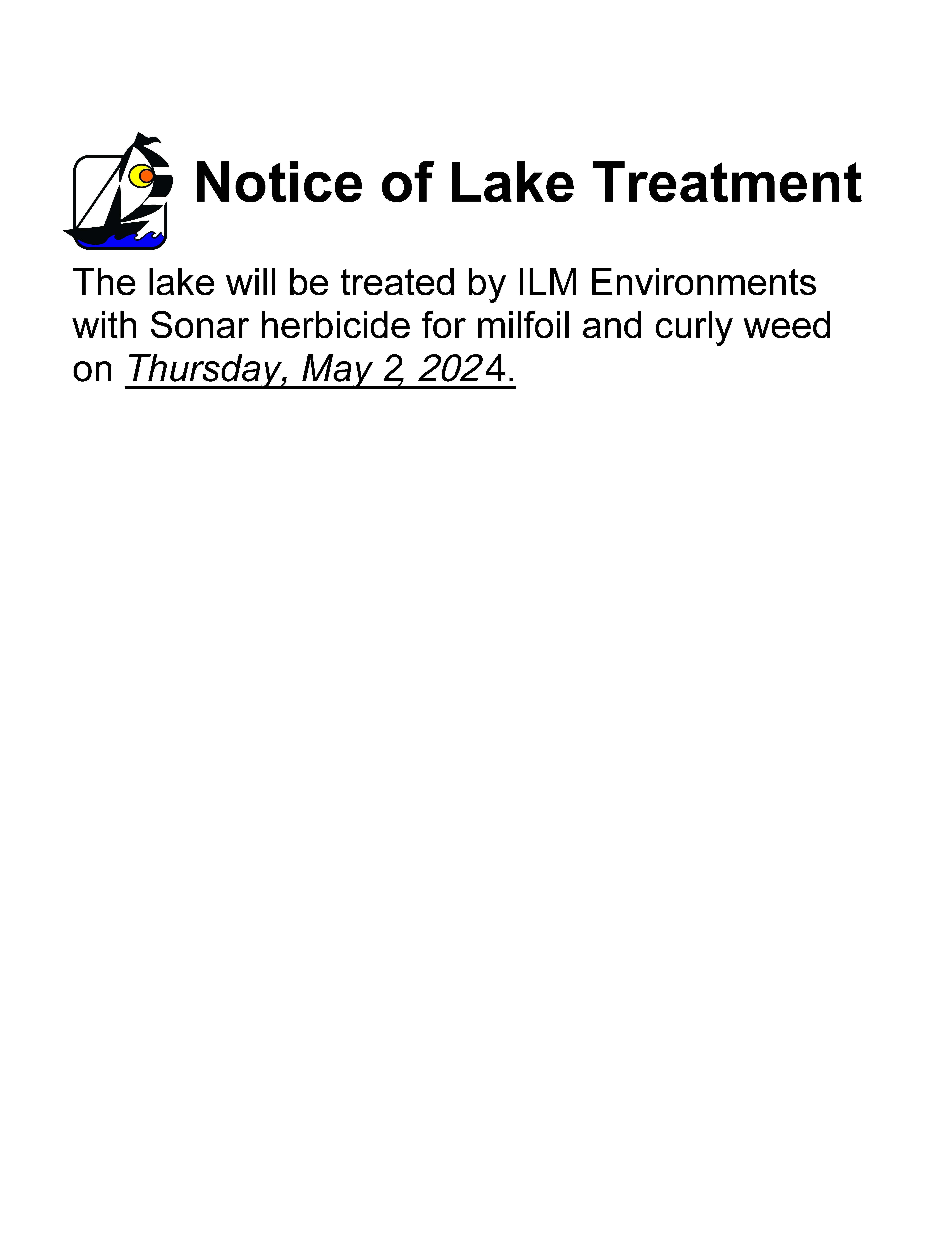5-2-2024 Lake Treatment Notice