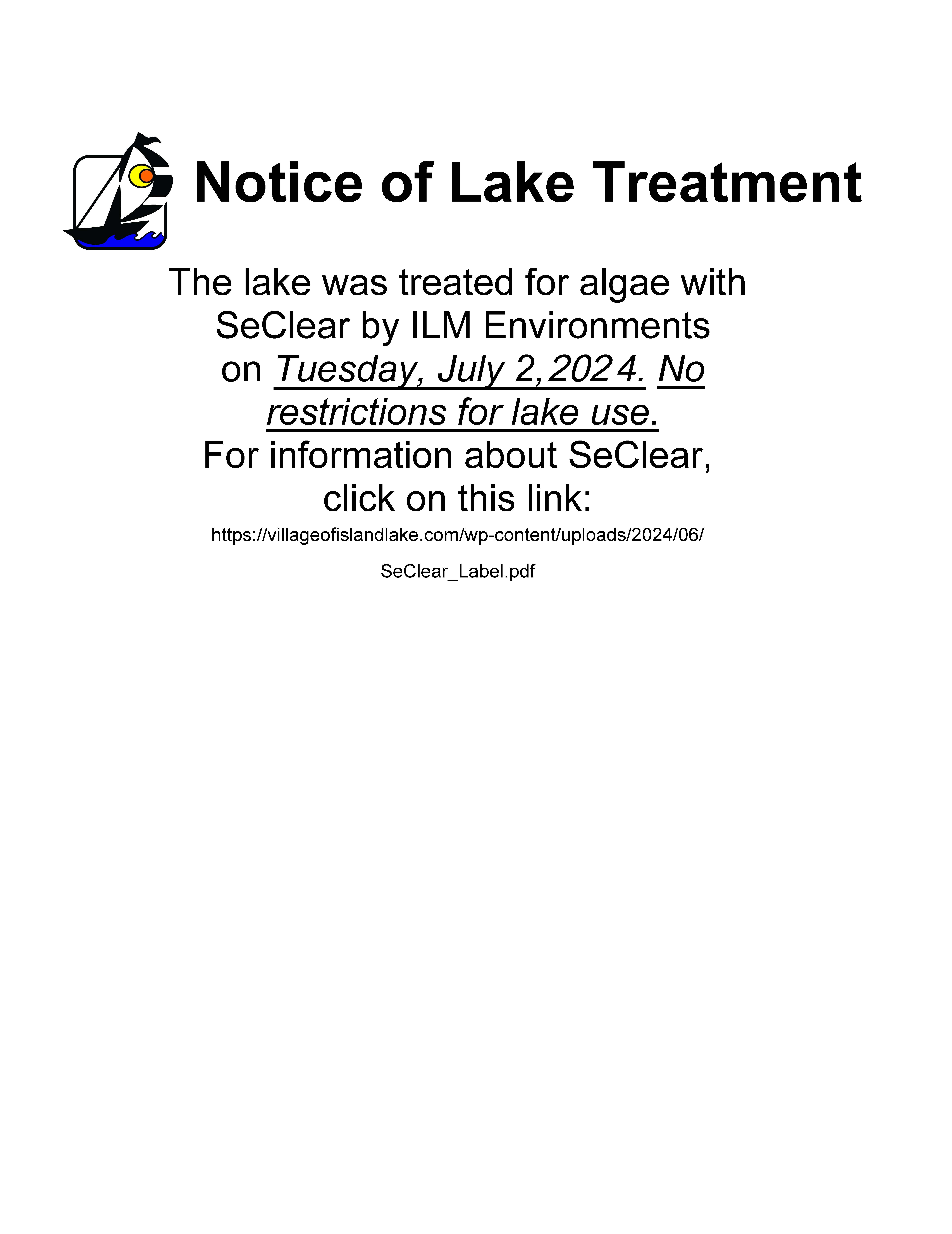 7-02-2024 Lake Treatment Notice