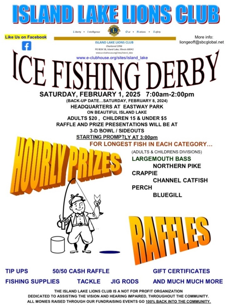 2025 Lions Ice Fishing Derby flyer