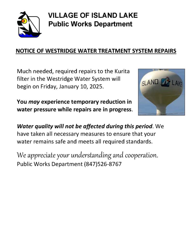 Public Works Westridge Water System Repairs 2025