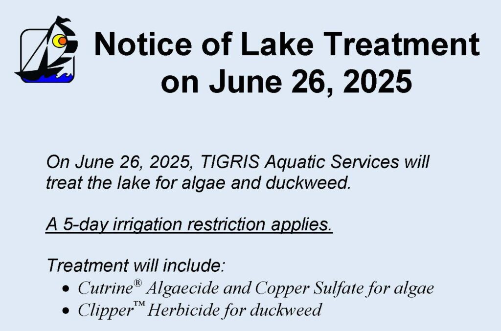 6-26-2025 Lake Treatment Notice