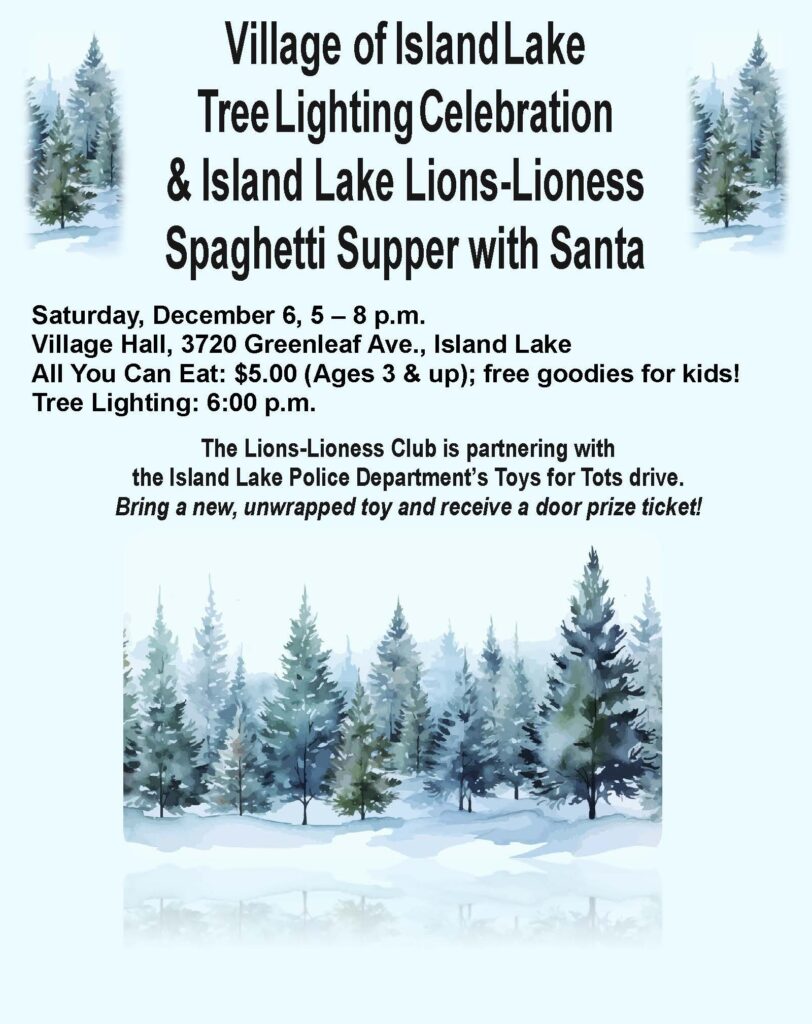 2025 Tree Lighting and Spaghetti Supper flyer