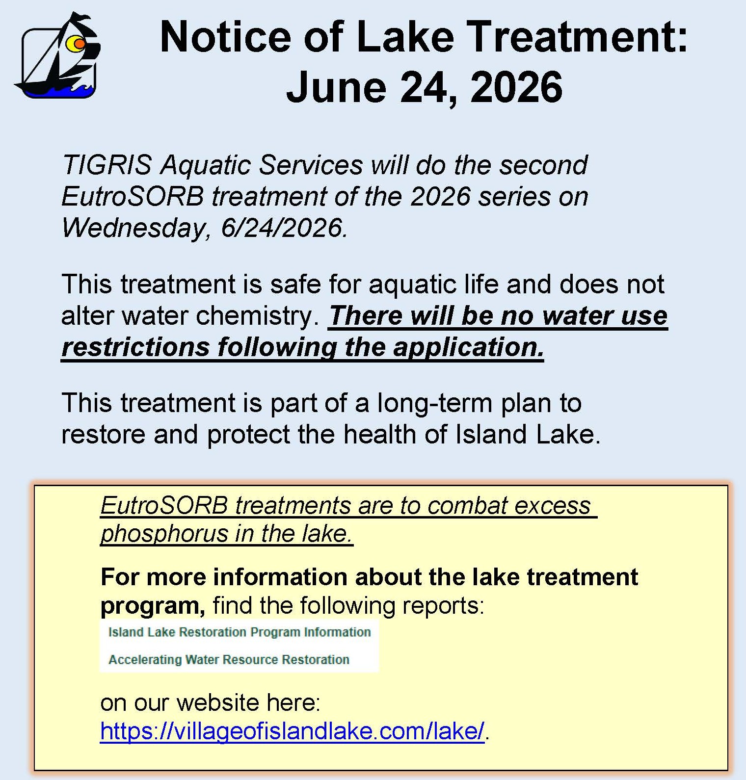 6-24-2026 Lake Treatment Notice