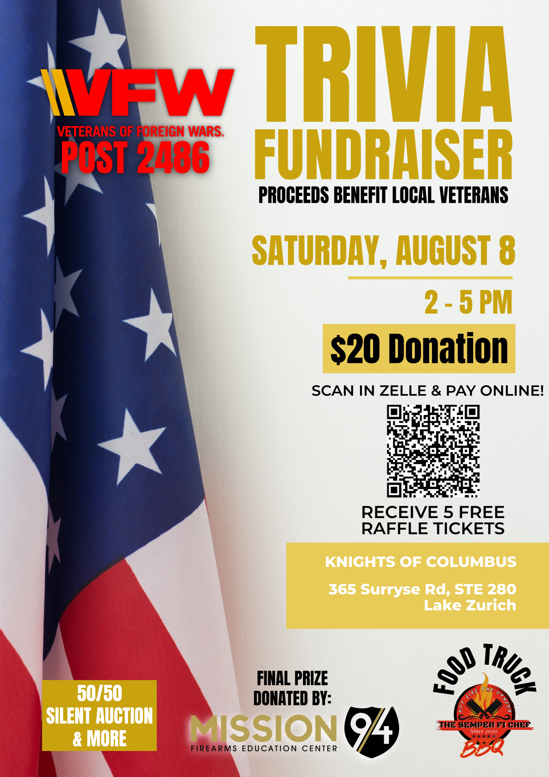 VFW Trivia Fundraiser 8-08-2026