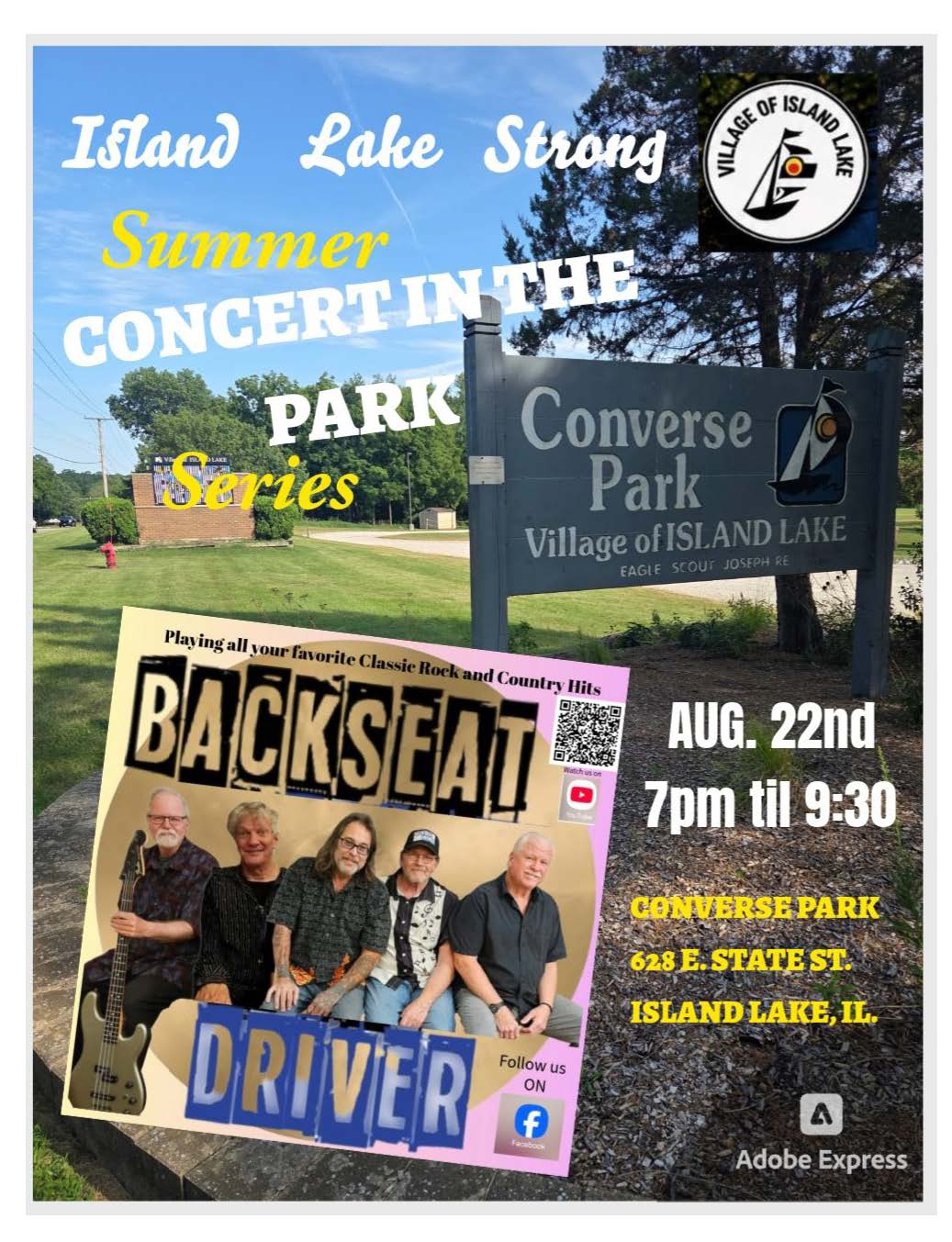 Concert in the Park 8-22-2026 Flyer Concert in the Park 8-22-2026 Flyer